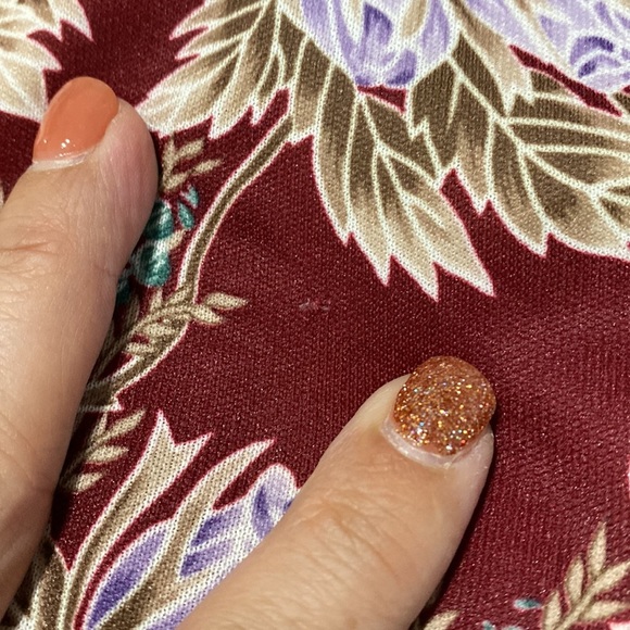 Vintage 70s Mod Fall Floral Dagger Collar Triangle Pull Zipper Front Dress - Picture 13 of 13